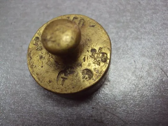 Гиря клейма 50 N.D.B. гирька высота 2,2 см, диаметр 2,6 см №11615 Де купити