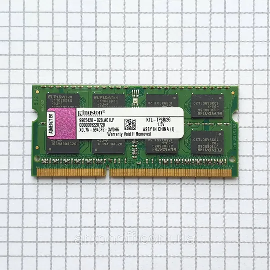 Модуль пам&#039;яті Kingston 2GB DDR3 KTL-TP3B/2G 9905428-028.A01LF 1333MHz для ноутбука оригінал Ціна