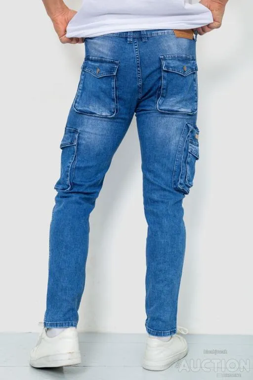 Джинсы мужские с карманами, цвет синий, 129R8320 Продаж