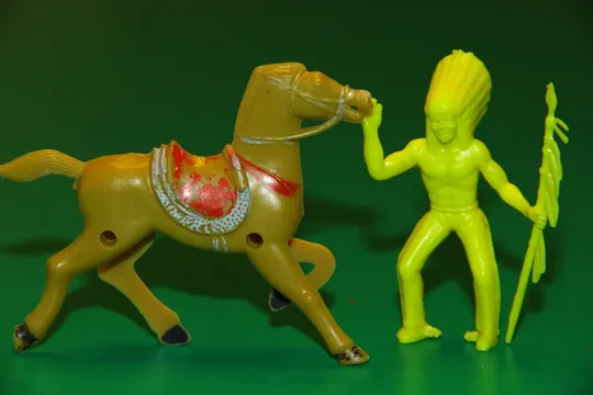 Купити ВОЖДЬ ІНДІАНЕЦЬ ІЗ СПИСОМ НА КОНІ индеец 50-52мм MPC США