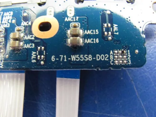 №54-13 Плата USB, AUDIO 6-71-W55S8-D02 для TERRA (CLEVO) MOBILE 1529H 1220327 оригінал З аукціону