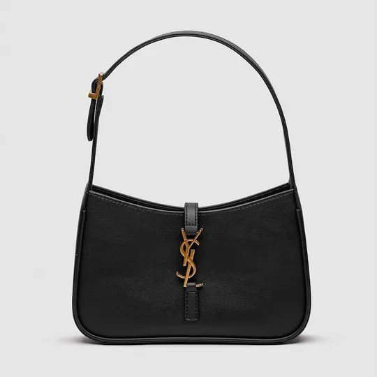 Сумка жіноча Yves Saint Laurent Hobo Le 5 A 7 Leather Shoulder Bag in Black Недорого