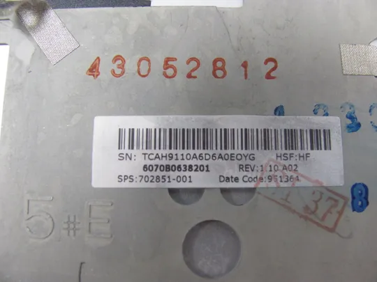 772-9 Кришка панель палмрест 6070B0638201 702851-001 для HP Folio 9470m, 9480m оригінал На торгах