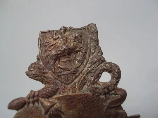 Накладка антикварная всадник Георгий Победоносец металл размер 4,5 х 3,3 см №14850 З аукціону