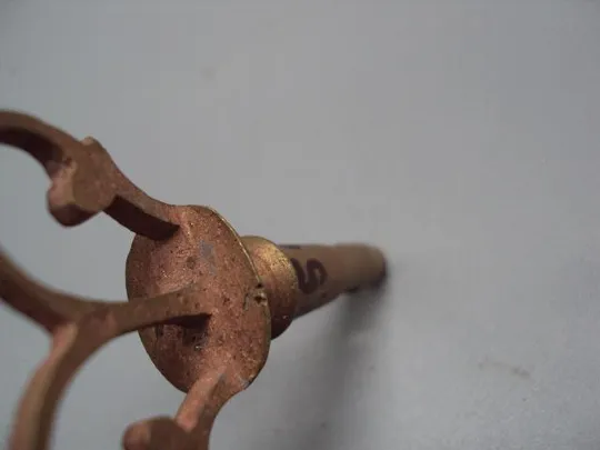 Ключ от самовара латунь маленький тонкий ключик самовар длина 8,5 см №13506 Продаж