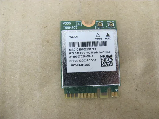 749-20 WI-FI модуль 0N33GX  для Dell Inspiron/Vostro 15 3510 3511 3515 3520 3521 3525  оригінал Ціна