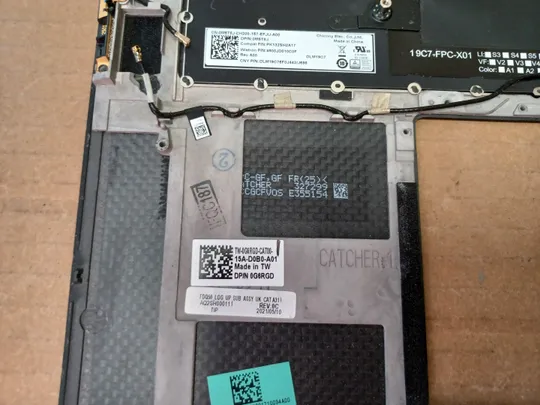 номер1051-4 корпус кришка 0G6RGD AQ2SH000111 з клавіатурою 0M5T8J PK132SH2A17   для Dell XPS 15 9500 9510 PRECISION 5550 5560 Палмрест корпус топкейс Верхня панель палмрест cover-C оригінал Торговий майданчик