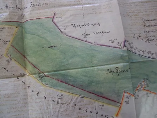 План земельного участка село Грузевица 1911 год Де купити