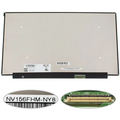фото, Матриця 15.6" NV156FHM-NY8 (1920*1080, 40pin(eDP, IPS, 165Hz, 300cd/m2, 100% sRGB), LED, SLIM(без планок та вушок), матова, роз'єм