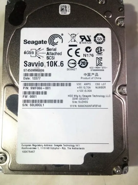 Купити 450Gb Seagate Savvio 10K.6 NetApp SAS HDD винчестер 2.5&quot; 6Gb/s 64MB 10000rpm ST450MM0006