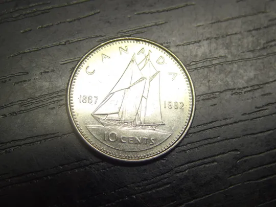 10 центів 1992 Канада - 125 років Конфедерації Ціна