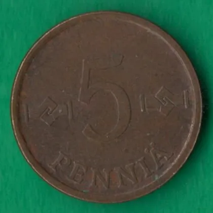 фото, 5 пенні 1971 року Фінляндія [М]