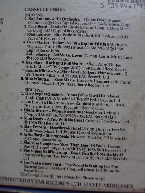 сборник кассет 3 cassette pack 50 favourites of the 50 s original artists №2528 Недорого