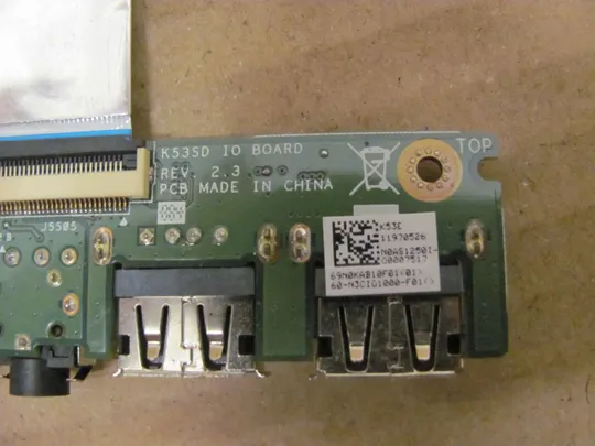 553-17 плата USB AUDIO 69N0KAB10F01 для Asus P53 P53E P53SJ K53S A53E оригінал Де купити