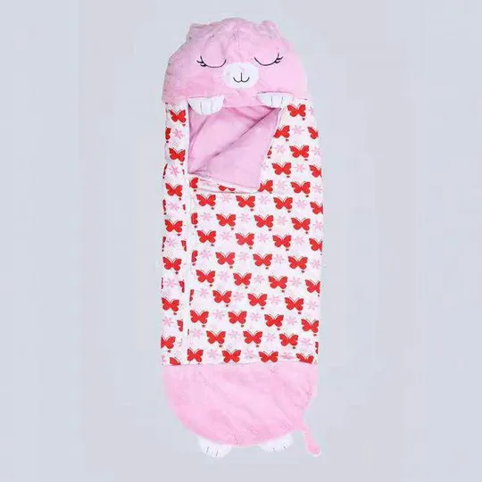 Спальный детский мешок 3в1 для сна подушка игрушка разъемный спальник 140х50 см на молнии Happy Nap Продаж