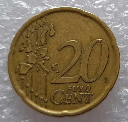 Купити (2325) 20 євроцентів 1999 Іспанія (20 евроцентов 1999 Испания, Сервантес)