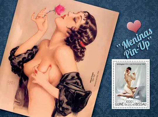 Купити Гвинея Бисау-Обнажённая Живопись - Пин Ап -Ню - 2015.Чистый полный красивый комплект .MNH.