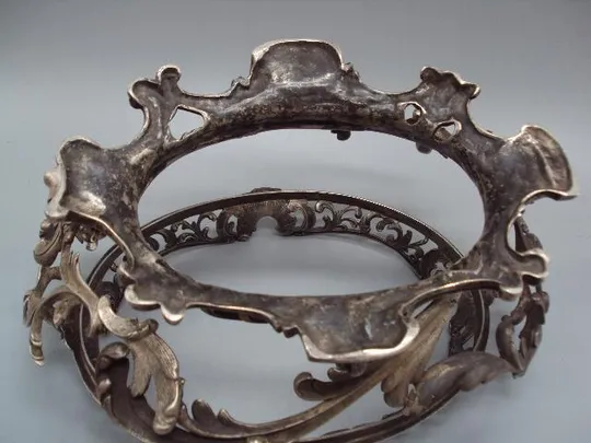 Фруктовница серебро 800 проба вес 1,490 кг размер 15,4х14х15,2х22 см внутр. 21х26 см №13483 Інтернет-аукціон