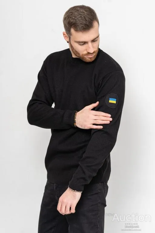 Свитер мужской, цвет черный, 161R120 З аукціону
