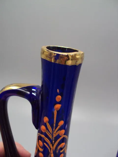 Кувшин кобальт Иран король Шах Реза Пехлеви кобальтовое роспись высота с крышкой 29,5 см №13950 Характеристики