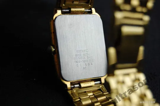 Купити стильные часы SEIKO мех.7N22 30м. дата. подзолото