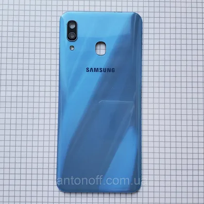 фото, Задня кришка Samsung A305F Galaxy A30 для телефону голубий оригінал з розборки