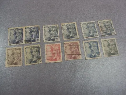 марки Испания личности 1909 король глава генерал гербы лот 12 шт №74 Ціна