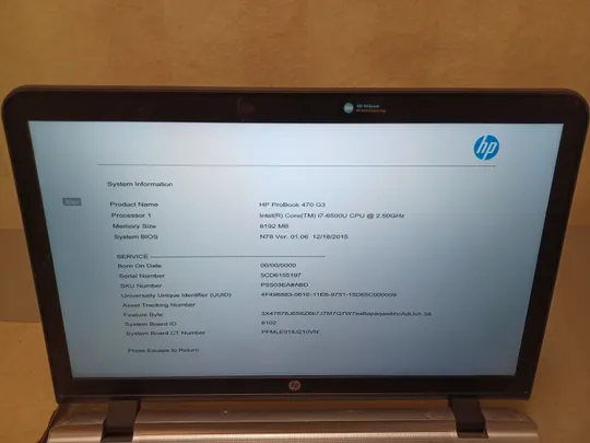 Купити 0753 HP PROBOOK 470 G3 core I7-6500U  НІМЕЧЧИНА