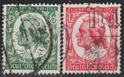 фото, 1934 - Рейх - Шиллер Mi.554-55 _1.60 €