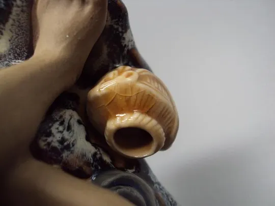 Фигура керамика статуэтка Китай рыбак китаец с удочкой ловит рыбу 50-е года высота 13,3 см №13567 Де купити