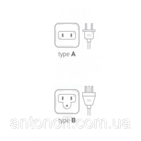 Мережевий перехідник адаптер з американської на євро вилку EU розетка 3A250V Чорний З аукціону