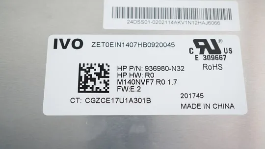 Купити Матриця 14.0 M140NVF7 R0 (1920*1080, 40pin(eDP, IPS, 120HZ), LED, SLIM (без планок та вушок), матова, роз'єм праворуч знизу, для