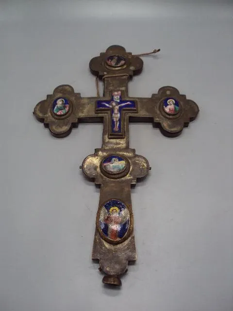 Крест распятие эмаль металл высота 40,5 см, ширина 27 см толщина 2-2,8 см №13894 Ціна