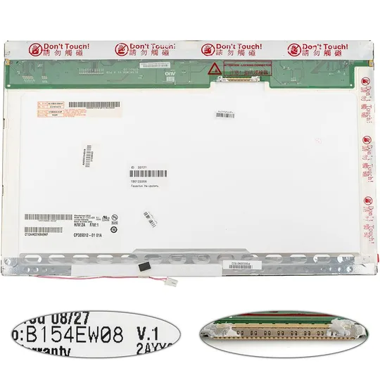 Матриця 15.4 B154EW08 V.1 (1280*800, 30pin, 1CCFL, NORMAL, глянцева, роз'єм праворуч зверху) для ноутбука Ціна