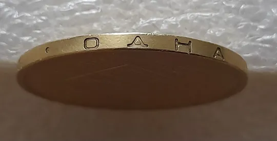 (5270) 1 гривня 2003 зминання елементів зображення на реверсі (1 гривна 2003 брак) Недорого