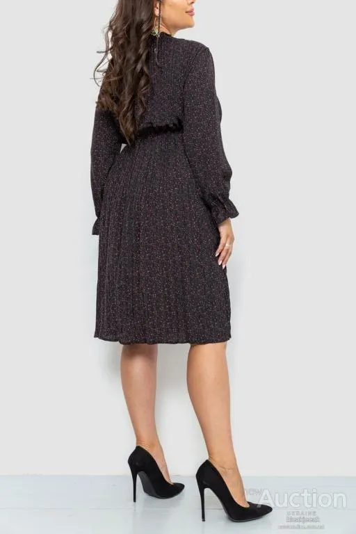 Платье шифоновое  свободного кроя, цвет черно-красный, 204R701-1 Продаж