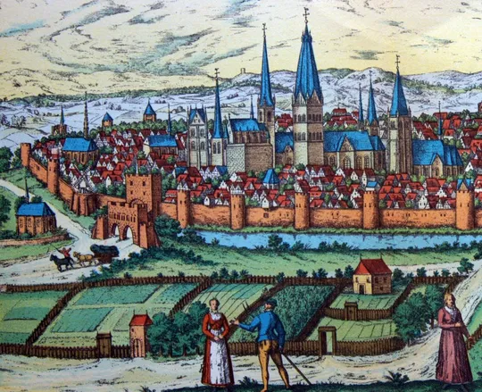 План карта міста Зост 1570 р. копія 1938 р. Лейпциг Fv8.9 Продаж