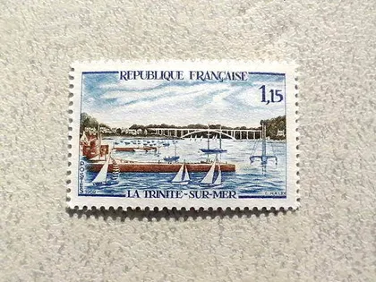 фото, Поштова марка Франція " Флот Кораблі " 1969 рік **