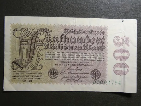 500 мільйонів марок Німеччина 1923 Ціна
