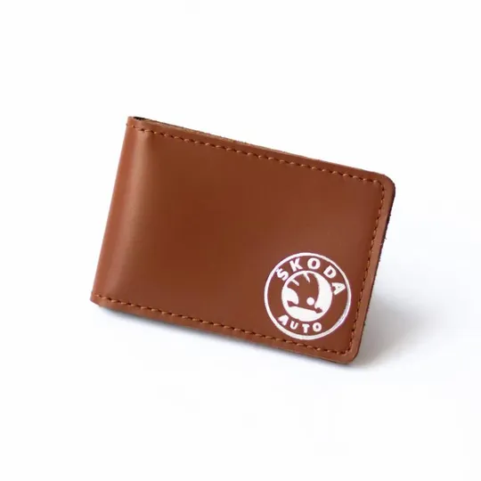 Обкладинка для автодокументів &#039;&#039;SKODA&#039;&#039; коричнева з сріблом Ціна