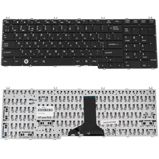 Клавіатура для ноутбука TOSHIBA (C650, C655, L650, L655, C660, L670, L675) ukr, black Ціна