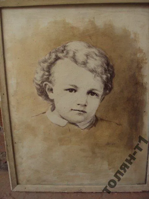 Купити Картина Портрет Ульянова. Графика, картон В раме 37х47 см, без рамы 34х45 см №71