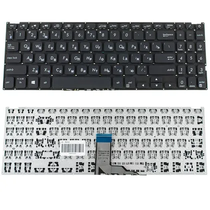 фото, Клавіатура для ноутбука ASUS (X512 series) rus, black, без фрейма
