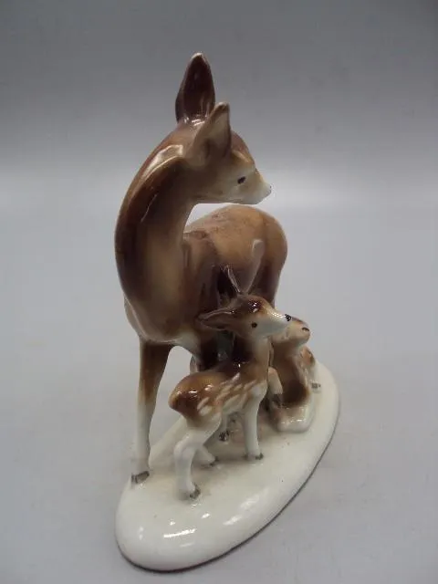 Фигура фарфор Германия GH co Grafenthal олени статуэтка олениха с оленятами высота 14,3 см №14204 Недорого