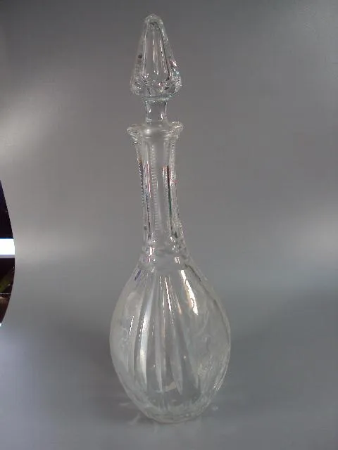 Графин хрусталь узор виноград высота 37 см старый (№947) Недорого