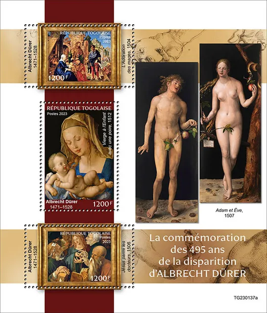 Того-Живопись Дюрер-2023. Чистый полный красивый комплект-Блок+М/Лист.MNH. Ціна