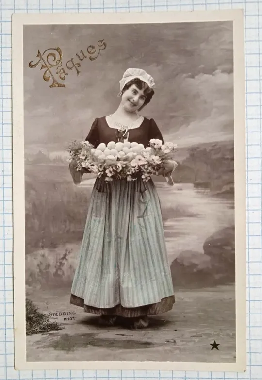 Поштова картка листівка Світлого Великодня 1906 р. Франція Dc038 Ціна