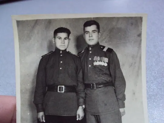 фотография послевоенная фронтовик медали орден славы 1948 №5308 З аукціону