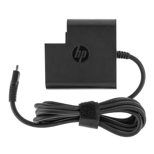 Оригінальний блок живлення для ноутбука HP TYPE-C 65W, квадратный, black (з кабелем !) З аукціону