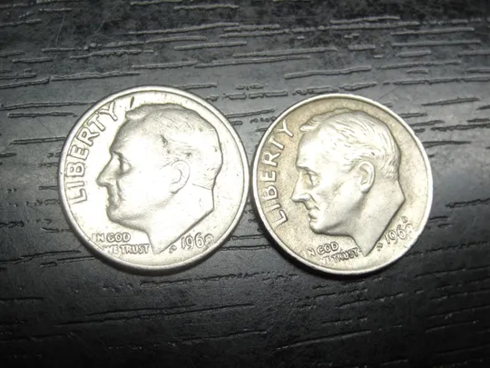1 дайм 1968 США (два різновиди) Ціна
